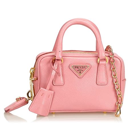 prada baby pink handbag|pink leather prada handbags.